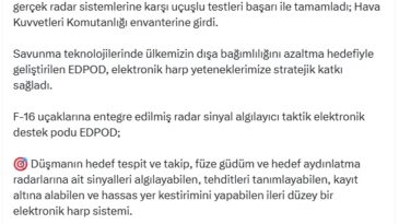 Bakan Kacır: EDPOD, Hava Kuvvetleri envanterine girdi