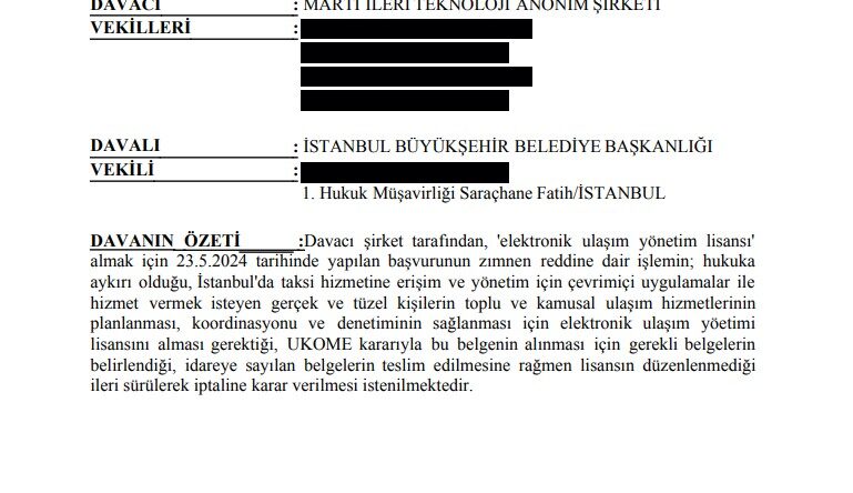 Martı, mahkeme kararıyla e-ulaşım lisansı aldı