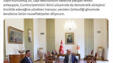 TBMM Başkanı Numan Kurtulmuş, Cevdet Yılmaz’ı kabul etti (2)