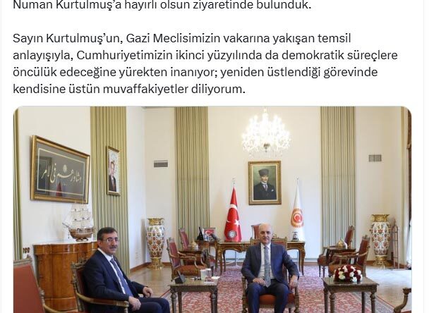 TBMM Başkanı Numan Kurtulmuş, Cevdet Yılmaz’ı kabul etti (2)
